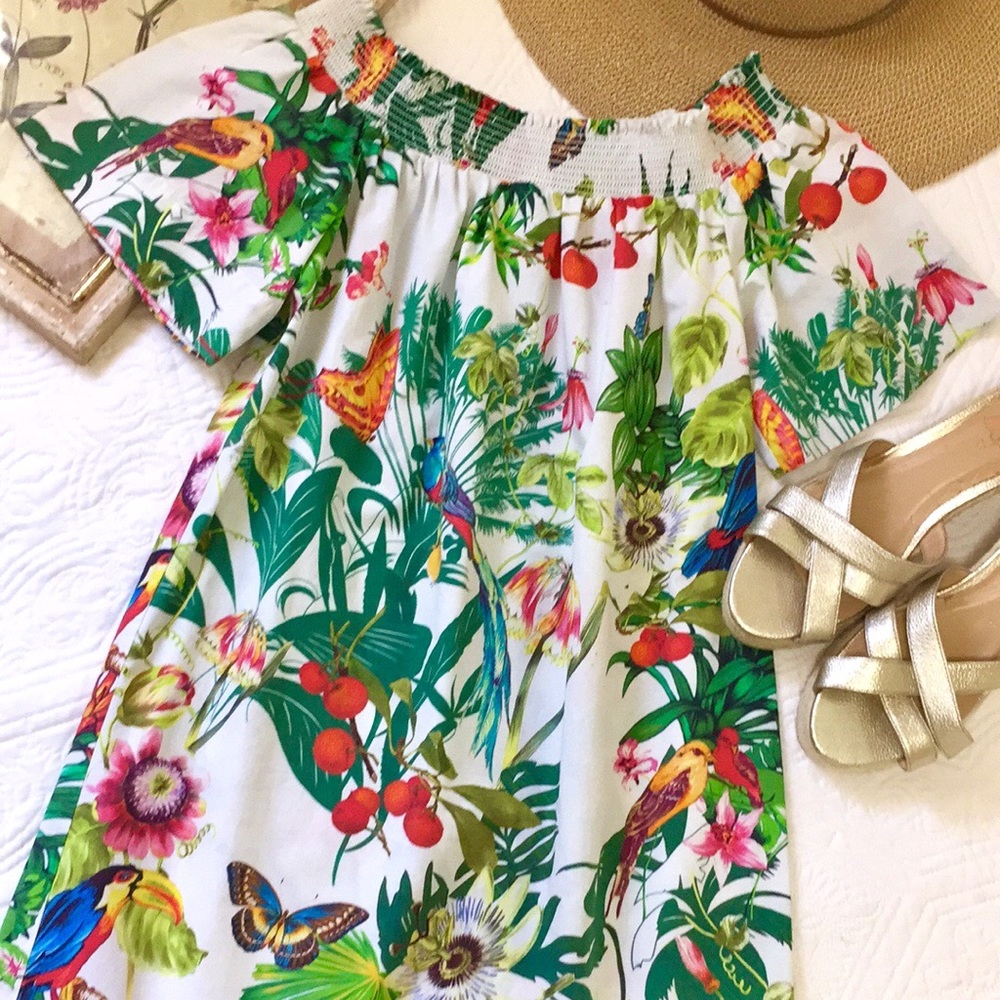 J. Crew Ratti into the Wild Off-Shoulder Dress - Picture 2 of 16